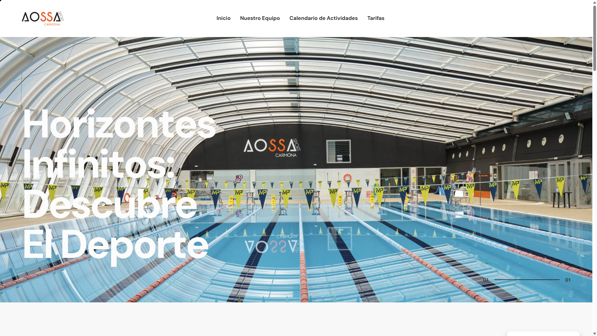 Web del centro deportivo de Carmona