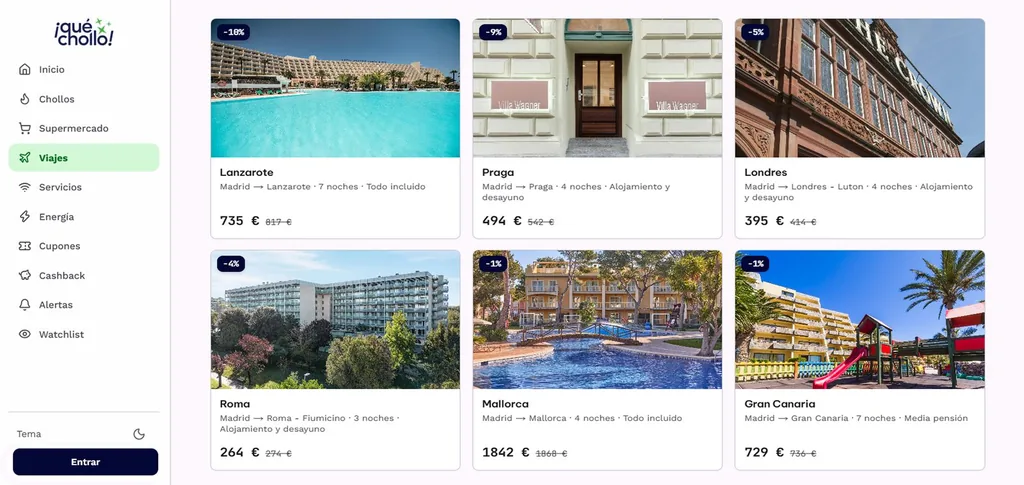 QueChollo.es, web creada por Nuberona